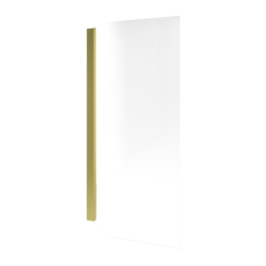 Freestanding Shower Bath Single Ended Left Hand Corner with Brass Bath Screen 1600 x 780mm - Cove - Image 5