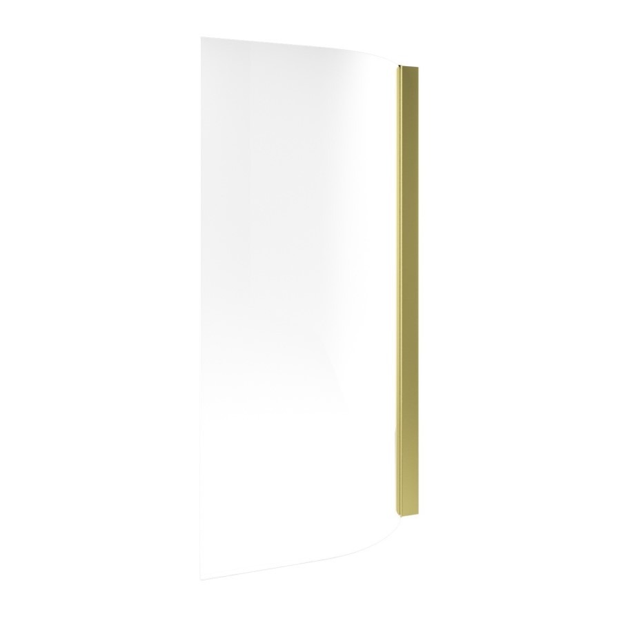 Freestanding Shower Bath Single Ended Right Hand Corner with Brass Bath Screen 1600 x 780mm - Cove - Image 5
