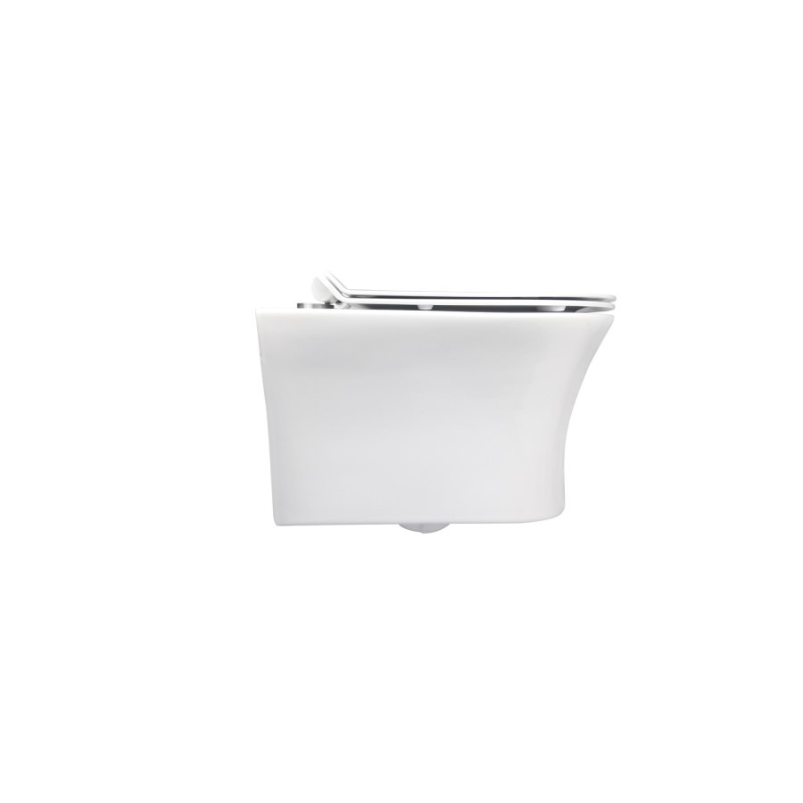 Indiana Wall Hung Toilet 1160mm Pneumatic Frame & Cistern & Black Flush Plate - Image 5