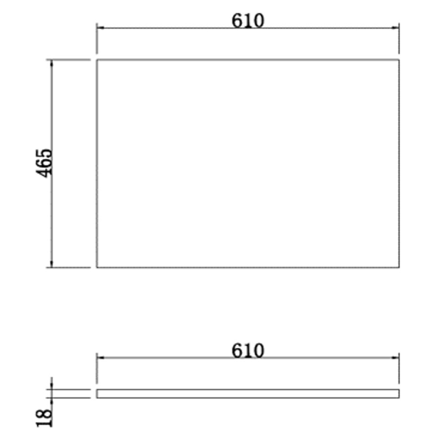 600mm Black Countertop Vanity Unit with Triangular Basin - Palma - Image 5