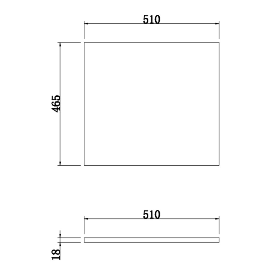 500mm Wood Effect Freestanding Countertop Vanity Unit with Square Basin - Palma - Image 5