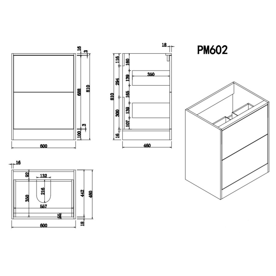 1100mm Wood Effect Left Hand Toilet and Sink Unit with Triangular Basin and Matt Black Push Button - Palma - Image 5