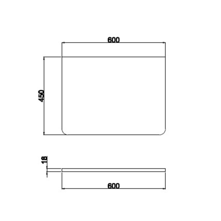600mm White Freestanding Countertop Vanity Unit with Basin - Pendle - Image 6