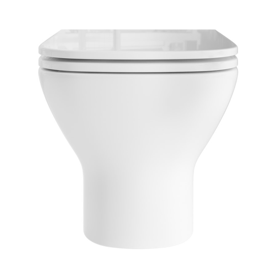 Palma Wall Hung Toilet 1160mm Pneumatic Frame & Cistern & Black Glass Flush Plate - Image 6