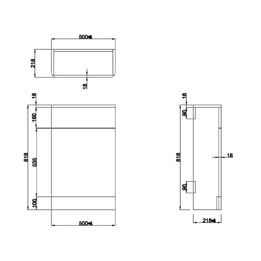 1100mm White Toilet and Sink Unit with Square Toilet - Pendle - Image 6