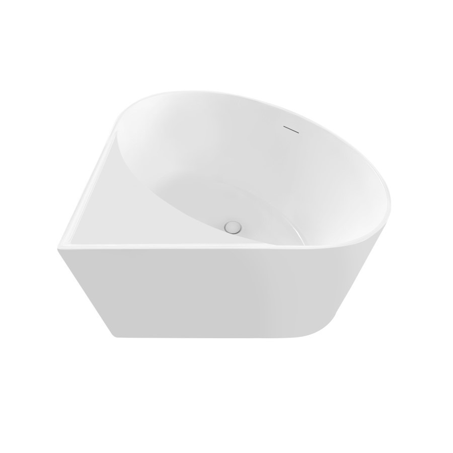 Freestanding Double Ended Small Round Corner Bath 1000 x 1000mm - Malta - Image 6