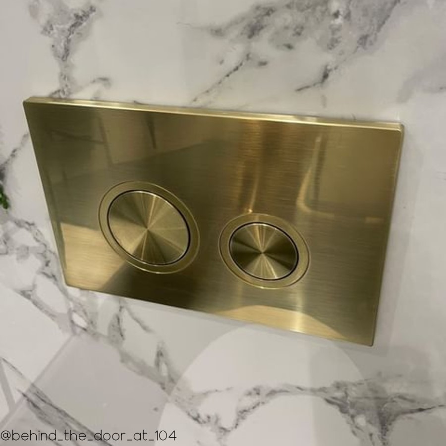 Wall Hung Toilet with Soft Close Seat Frame Cistern and Brass Flush - Alcor - Image 7