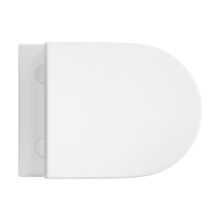 Wall Hung Rimless Short Projection Toilet with Soft Close Seat - Newport - Image 7