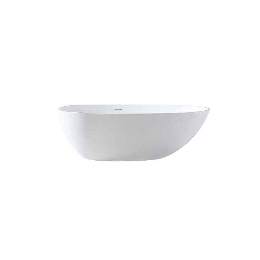Freestanding Double Ended Stone Resin Solid Surface Bath 1700 x 860mm - Solace - Image 7