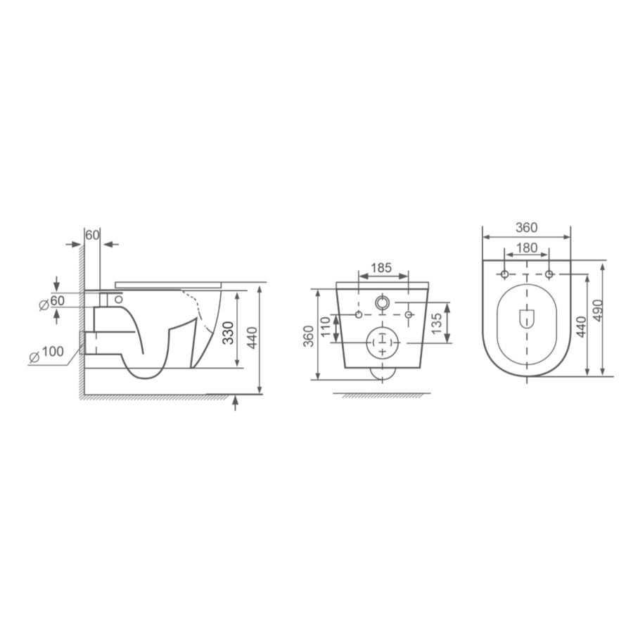 White Wall Hung Toilet with Soft Close Seat, Black Glass Sensor Pneumatic Flush Plate, 1170mm Frame & Cistern - Roma - Image 8
