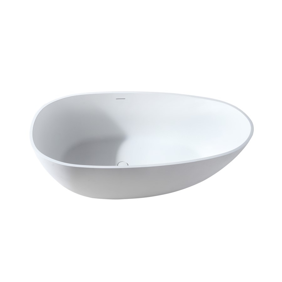 Freestanding Double Ended Stone Resin Solid Surface Bath 1700 x 860mm - Solace - Image 8