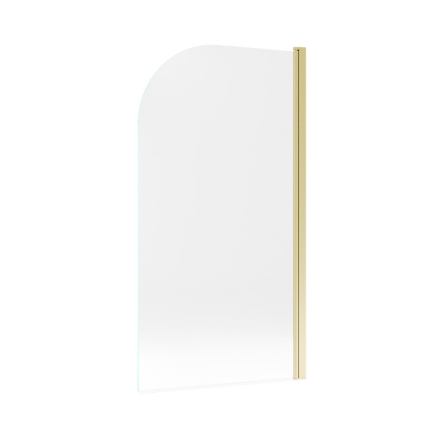 Freestanding Shower Bath Single Ended Left Hand Corner with Brushed Brass Bath Screen 1700 x 750mm - Vigo - Image 9