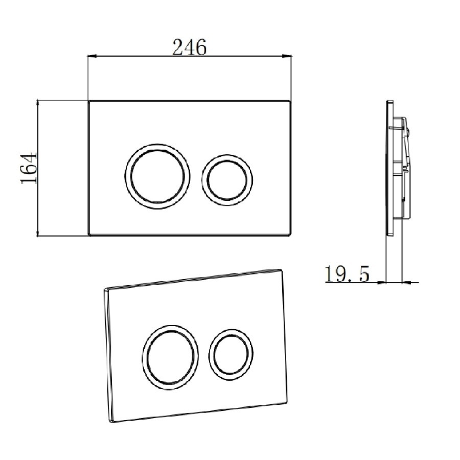 Wall Hung Toilet with Soft Close Seat Frame Cistern and Brass Flush - Alcor - Image 9