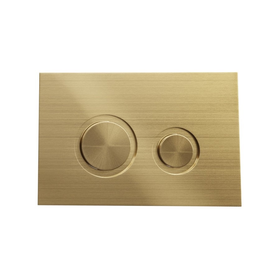 Wall Hung Rimless Toilet - Includes Cistern Wall Hung Frame Soft Close Seat and Brushed Brass Flush Plate - Boston - Image 9