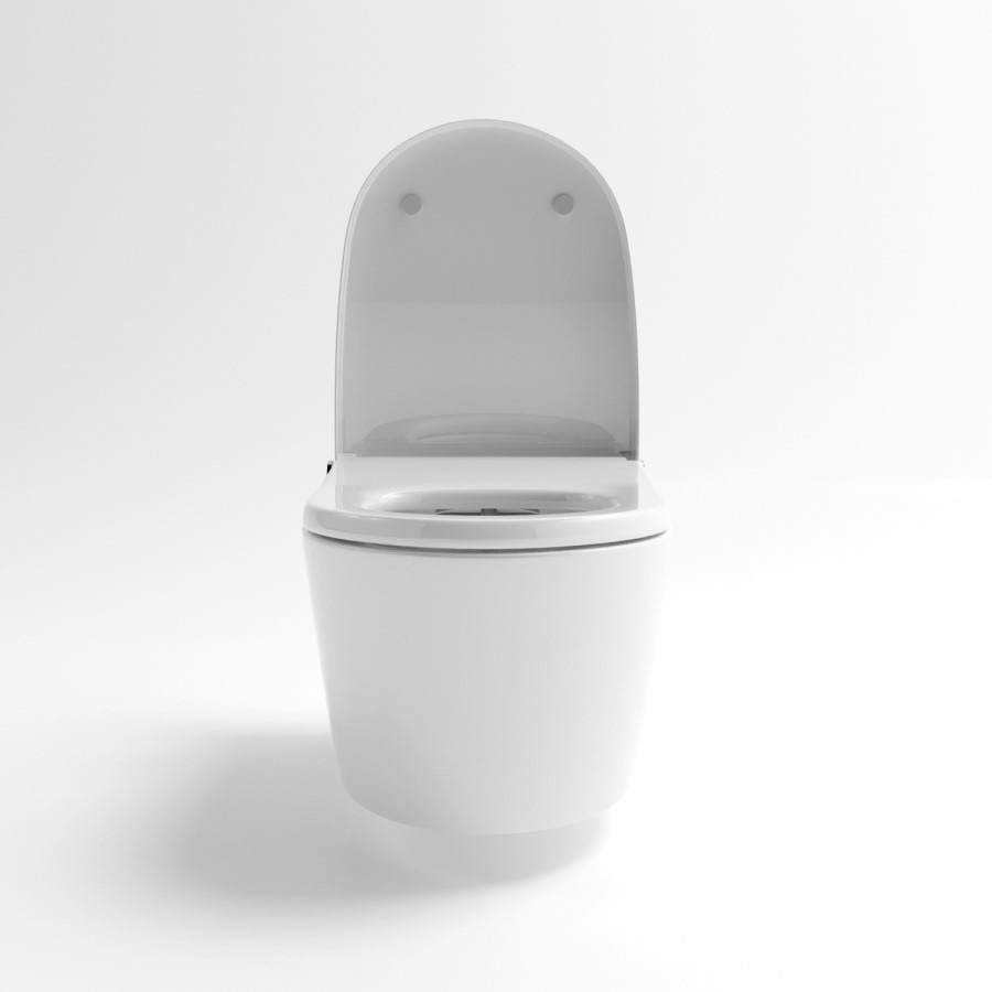 Wall Hung Smart Bidet Japanese Toilet & 1160mm Frame Cistern and Black Pneumatic Flush Plate - Purificare - Image 10