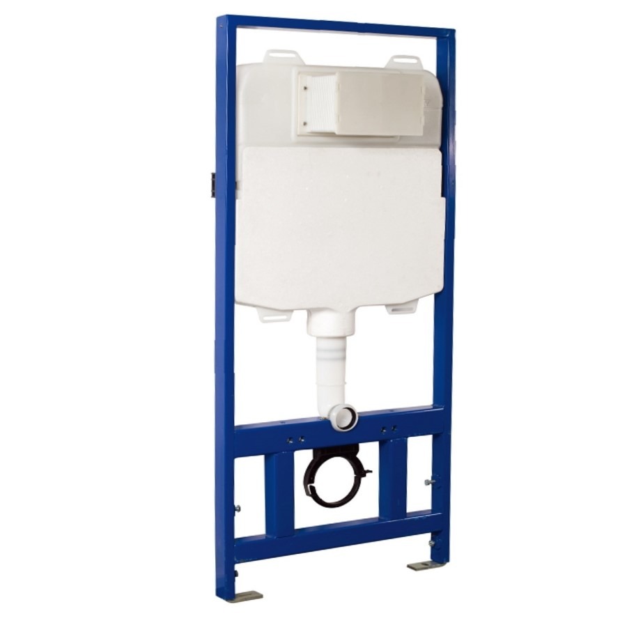 Palma Wall Hung Toilet 1160mm Pneumatic Frame & Cistern & Chrome Flush Plate - Image 11