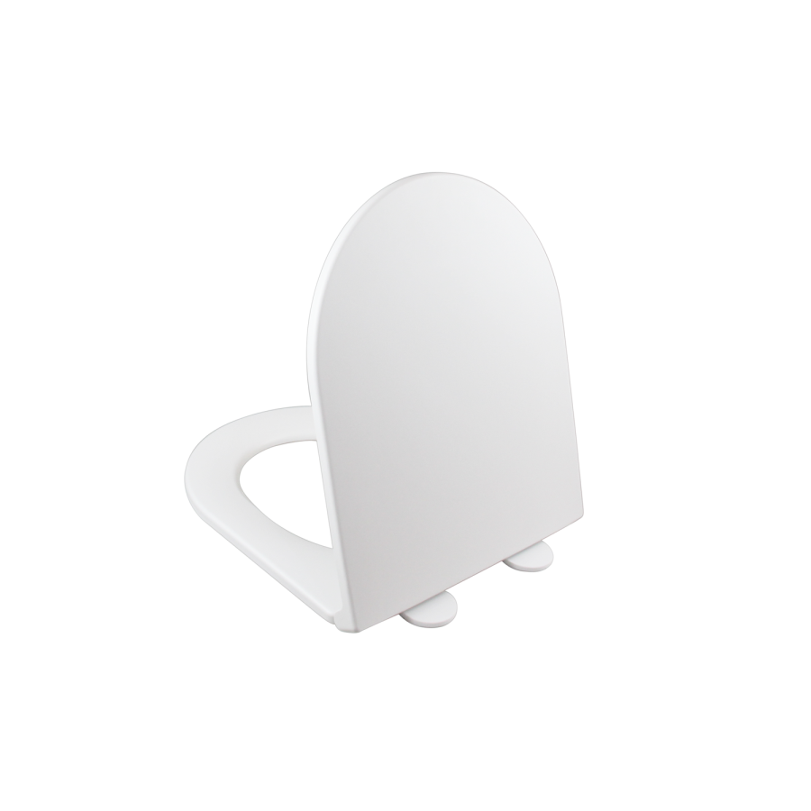 Matt White Wall Hung Rimless Toilet with Soft Close Seat, Brushed Brass Pneumatic Flush Plate, 1170mm Frame & Cistern - Newport - Image 11