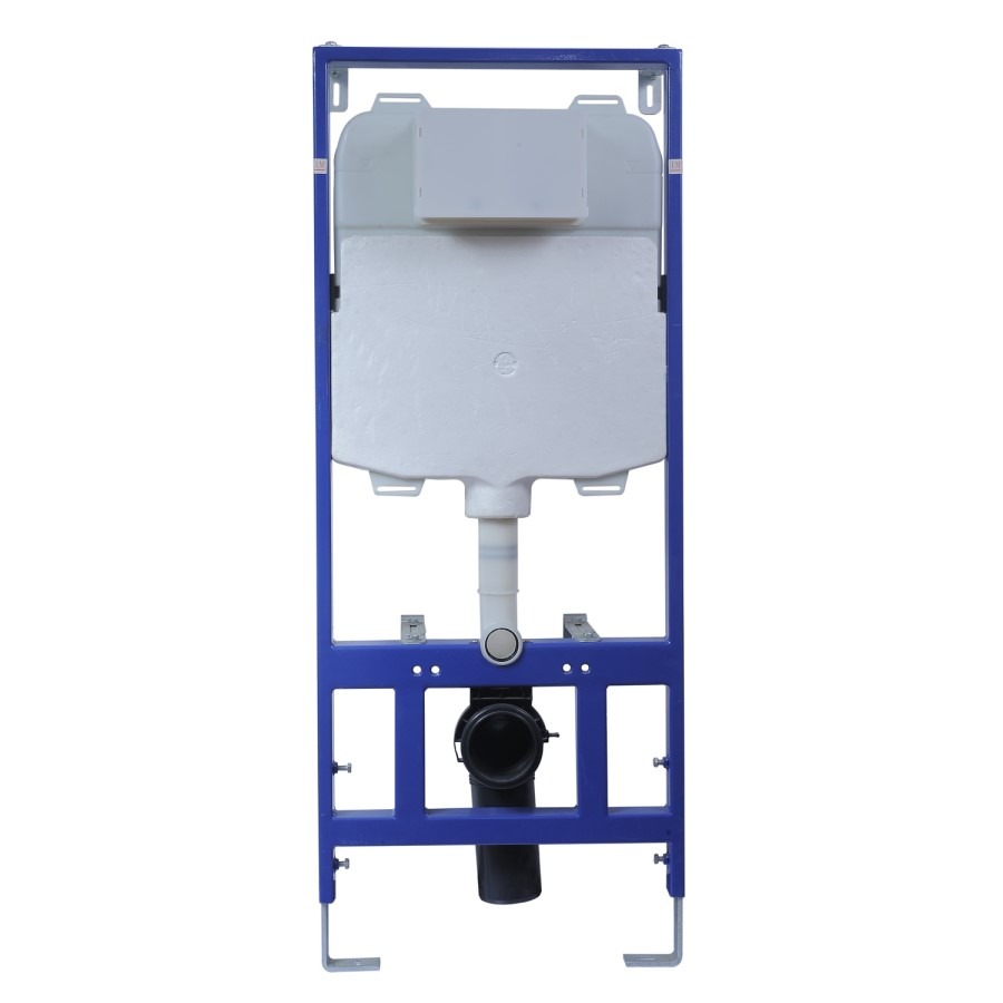 Palma Wall Hung Toilet 1160mm Mechanical WC Frame & Cistern & Black Mechanical Flush Plate - Image 12
