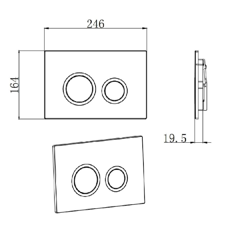 Indiana Wall Hung Toilet 1160mm Mechanical WC Frame & Cistern & Brushed Brass Mechanical Flush Plate - Image 13
