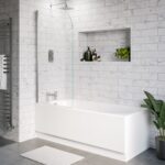 1800mm Shower Bath Suite with Toilet Basin & Panels - Alton