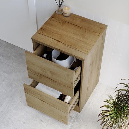 500mm Wood Effect Freestanding Countertop Vanity Unit - Palma - Image 3