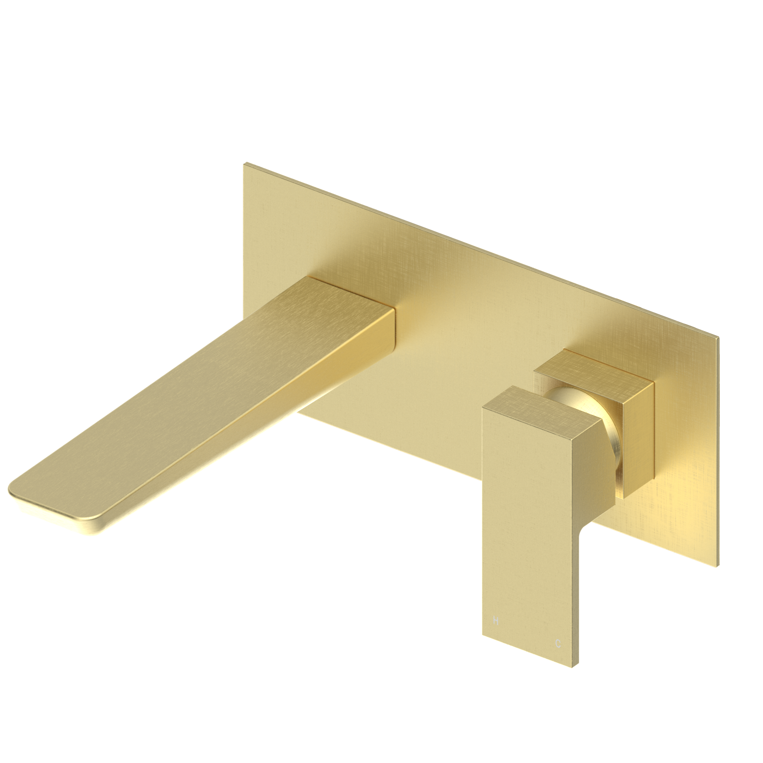 Brushed Brass Wall Mounted Bath Tap - Zana - Image 3