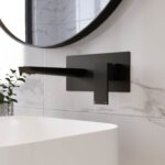 Matt Black Wall Mounted Bath Tap - Zana