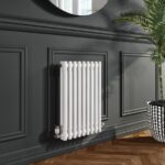 White Horizontal 2 Column Traditional Radiator 600 x 425mm - Nambi