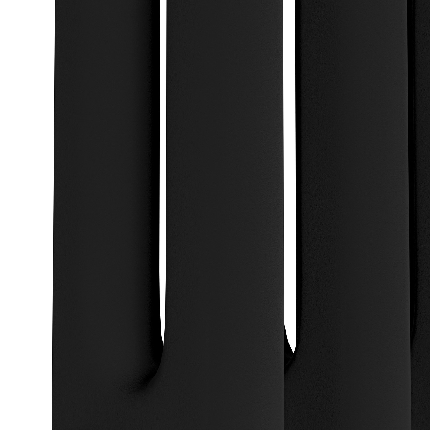 Reggio Midnight Black Horizontal Double Column Traditional Radiator 600x605mm 2045 BTU - Cast Iron Style - Image 5