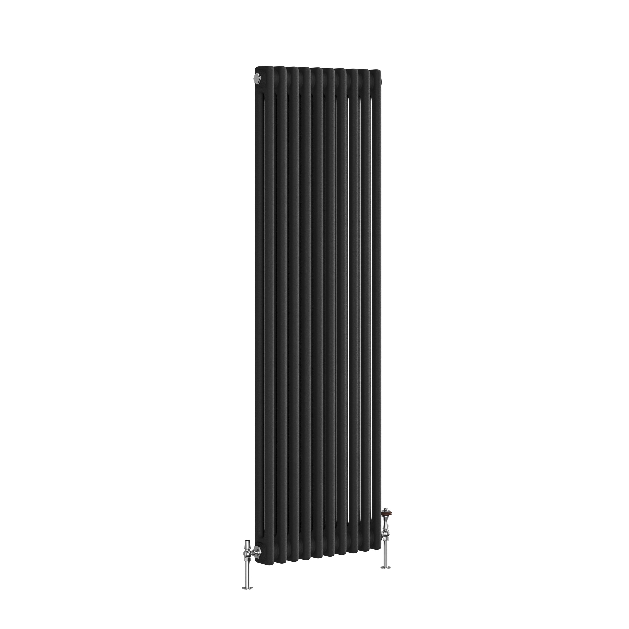 Reggio Midnight Black Vertical Double Column Traditional Radiator 1500x470mm 3715 BTU - Cast Iron Style - Image 3