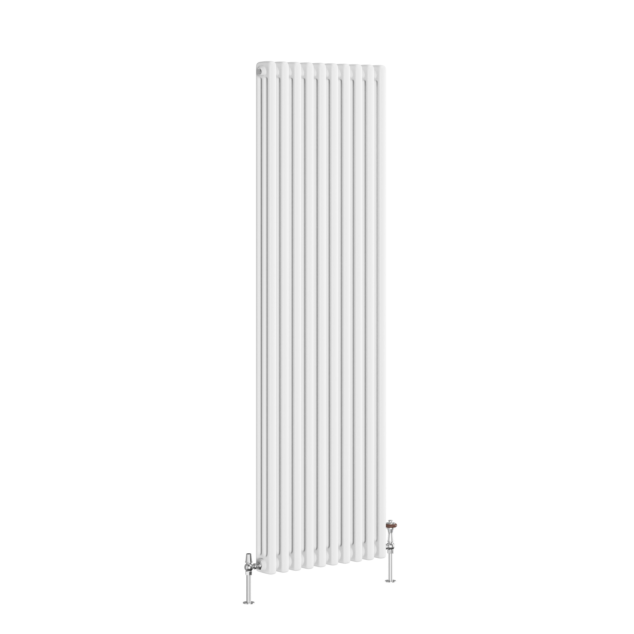 Reggio White Vertical Triple Column Traditional Radiator 1500x470mm 4688 BTU - Cast Iron Style - Image 3