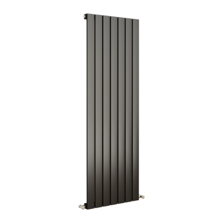 Eco Eleganza Midnight Black Vertical Flat Designer Aluminium Radiator 1600x525mm Single Panel 3564 BTU - Image 3