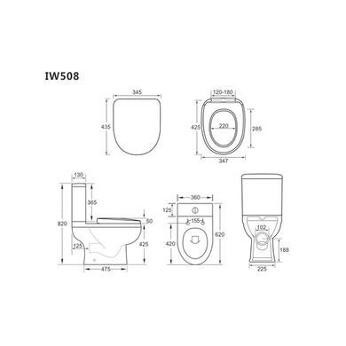 Single Ended 1700mm Bath Suite with Toilet Basin and Panels - Alton - Image 7