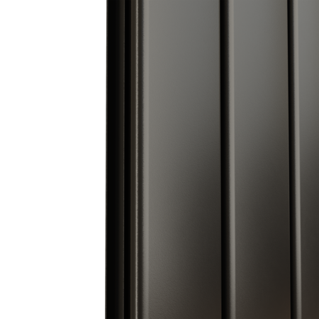 Eco Eleganza Midnight Black Vertical Flat Designer Aluminium Radiator 1600x525mm Single Panel 3564 BTU - Image 6