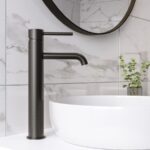 Gunmetal Tall Mono Basin Mixer Tap - Arissa