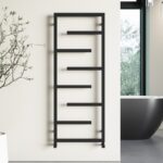 Black Designer Towel Radiator 1270 x 500mm - Atka