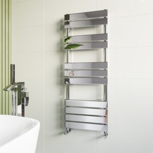 ONLY OPENED - Chrome Heated Towel Rail Radiator 1200 x 450mm - Tundra