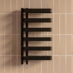 Black Designer Curved Towel Radiator 850 x 500mm – Ordos