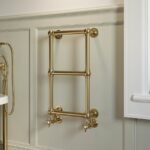 Brass Vertical Traditional Towel Radiator 700 x 400mm - Regent