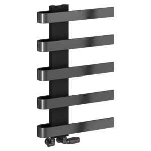 Reina Panaro Gunmetal Designer Towel Radiator - 800 x 500mm