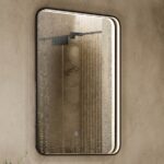 Sensio Aspect Rectangular Black Heated Bathroom Mirror with Lights 700 x 500mm