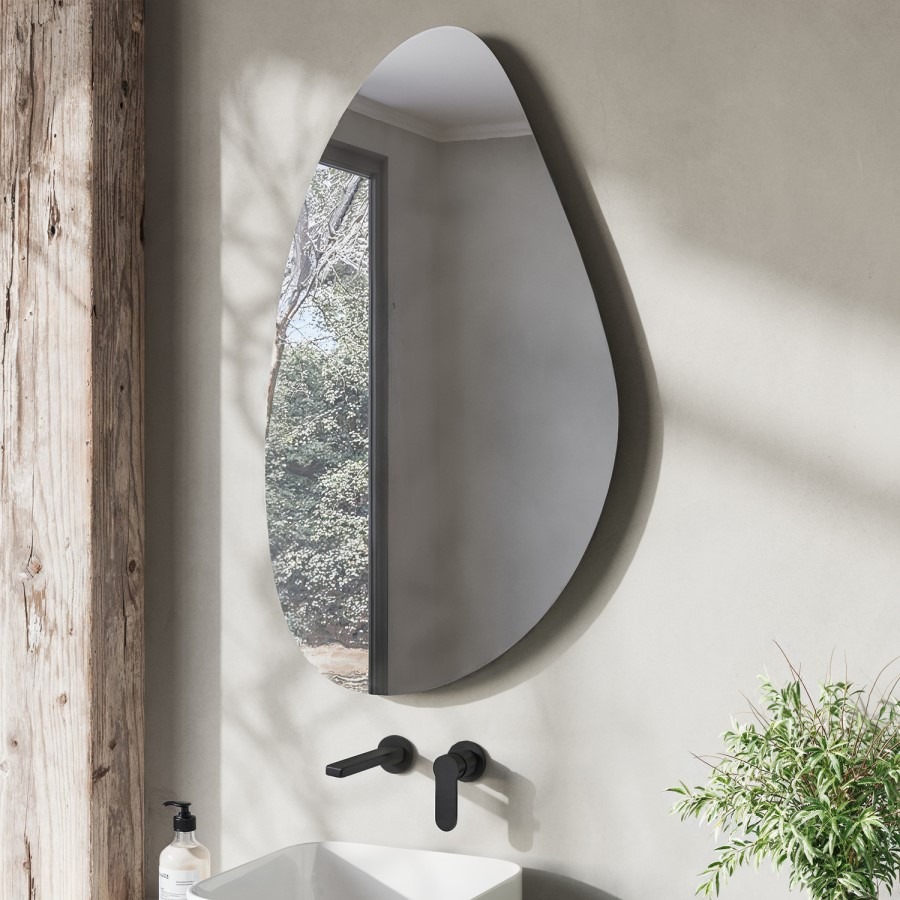 Pebble Backlit Heated Bathroom Mirror with Lights 600 x 1000mm - Apollo - Image 2