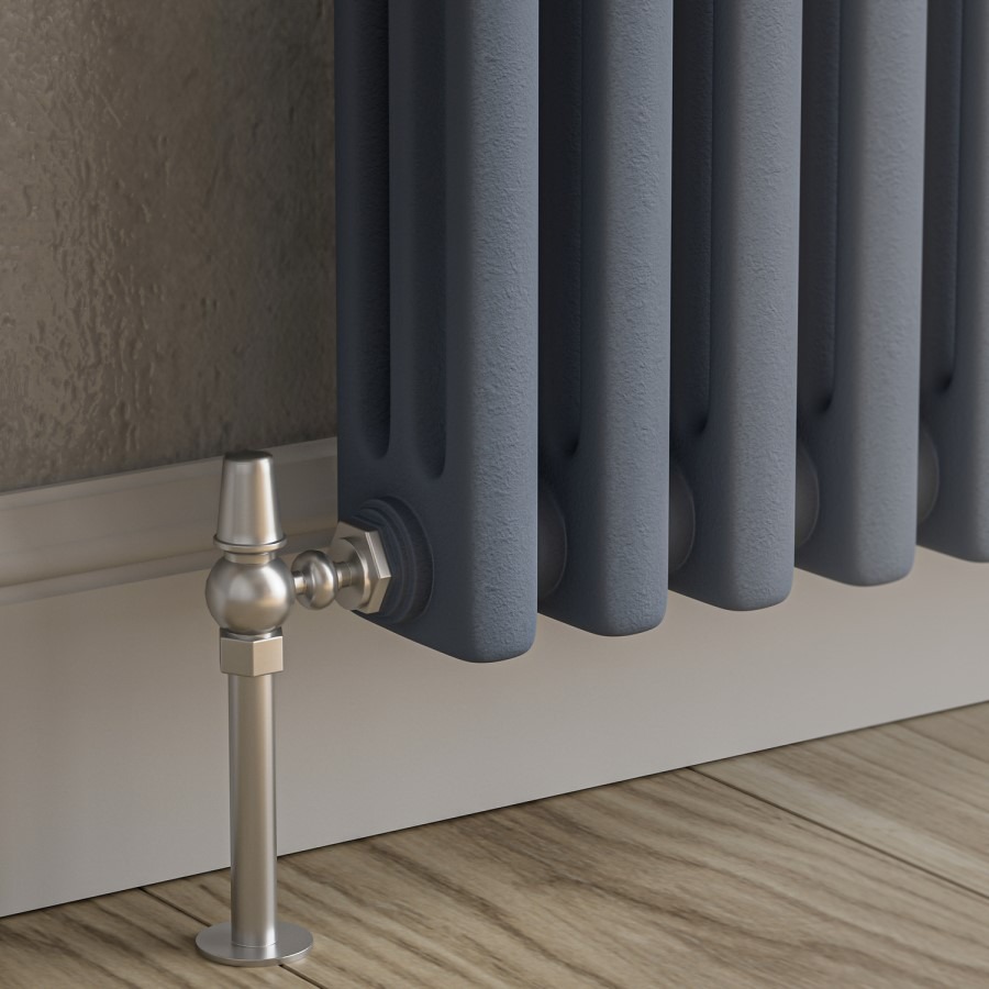 Reggio Anthracite Vertical Triple Column Traditional Radiator 1800x290mm 3327 BTU - Cast Iron Style - Image 2
