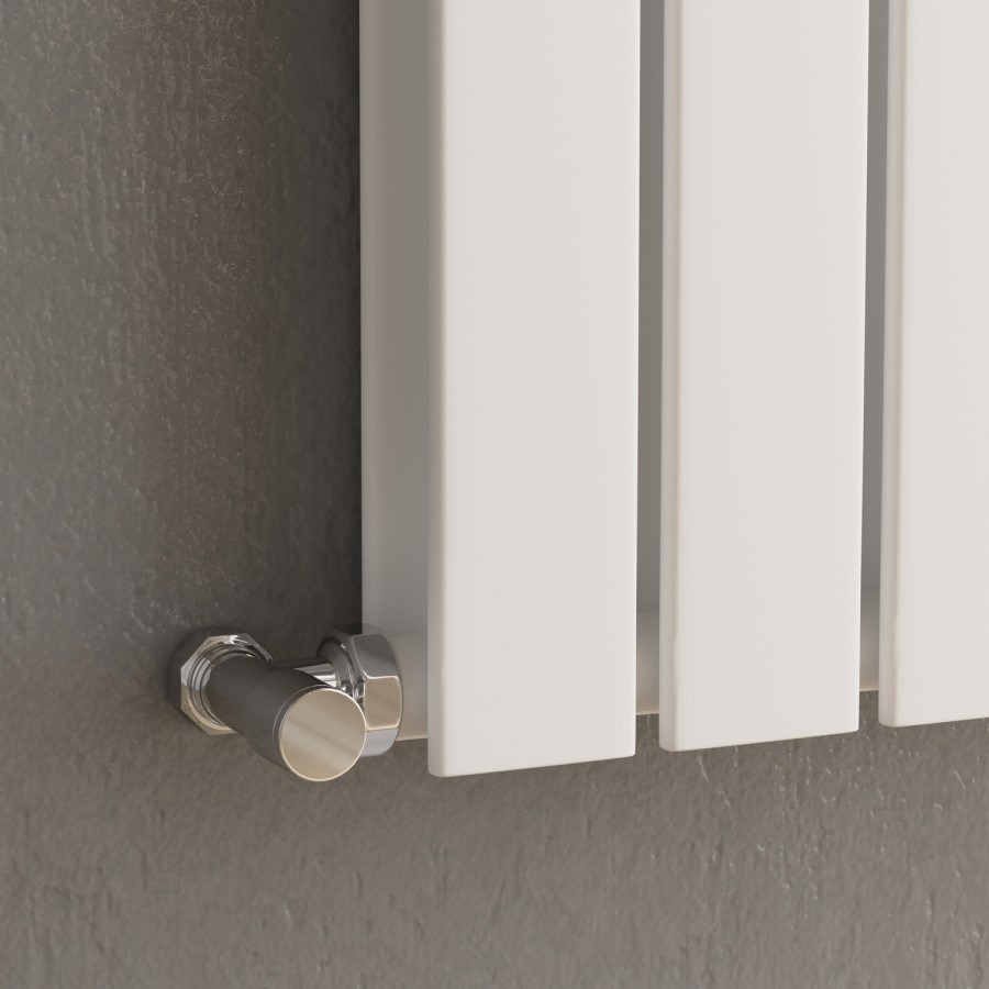 Riace White Vertical Flat Designer Radiator 1800x680mm Double Panel 6947 BTU - Image 2