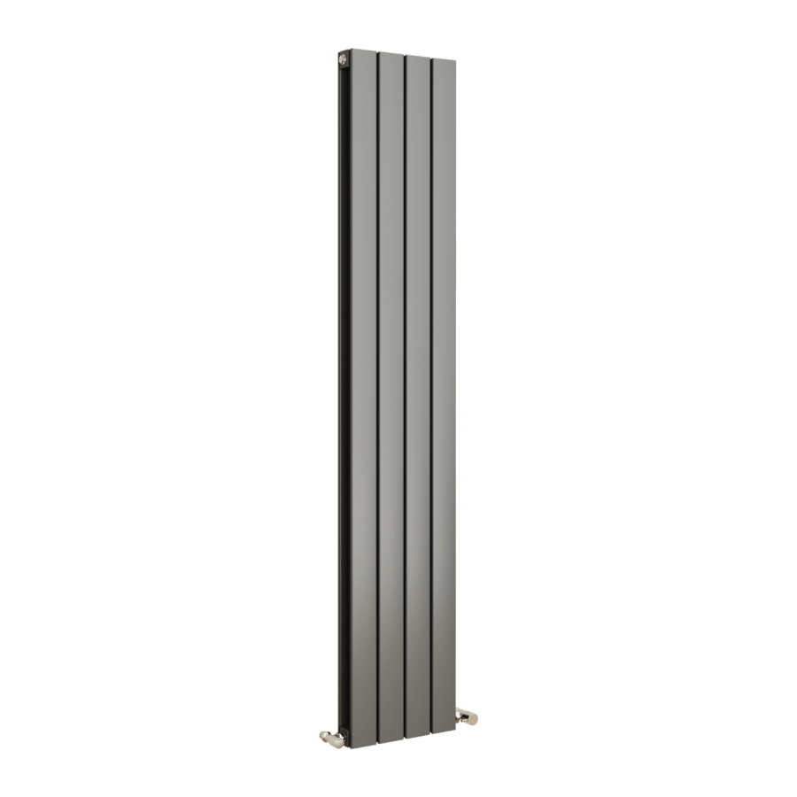 Eco Eleganza Anthracite Vertical Flat Designer Aluminium Radiator 1600x300mm Double Panel 2699 BTU - Image 3