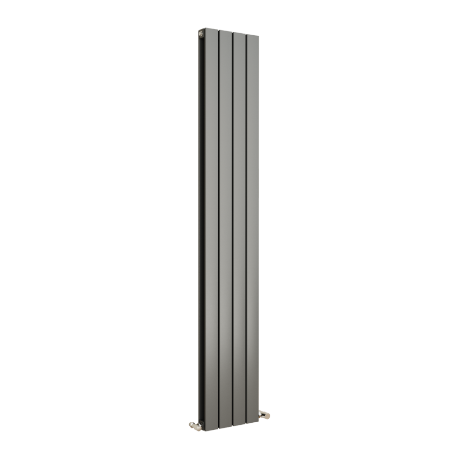 Eco Eleganza Anthracite Vertical Flat Designer Aluminium Radiator 1800x300mm Double Panel 2928 BTU - Image 3