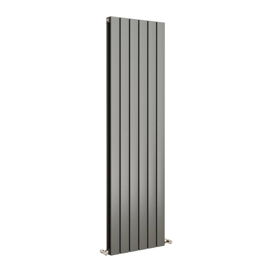 Eco Eleganza Anthracite Vertical Flat Designer Aluminium Radiator 1600x450mm Double Panel 4049 BTU - Image 3