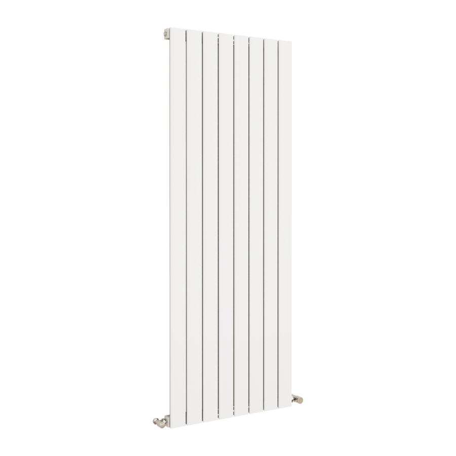 Eco Eleganza White Vertical Flat Designer Aluminium Radiator 1600x600mm Single Panel 4073 BTU - Image 3