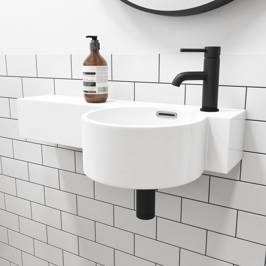 Alcor White Gloss Wall Hung Toilet and Basin Suite - Image 3