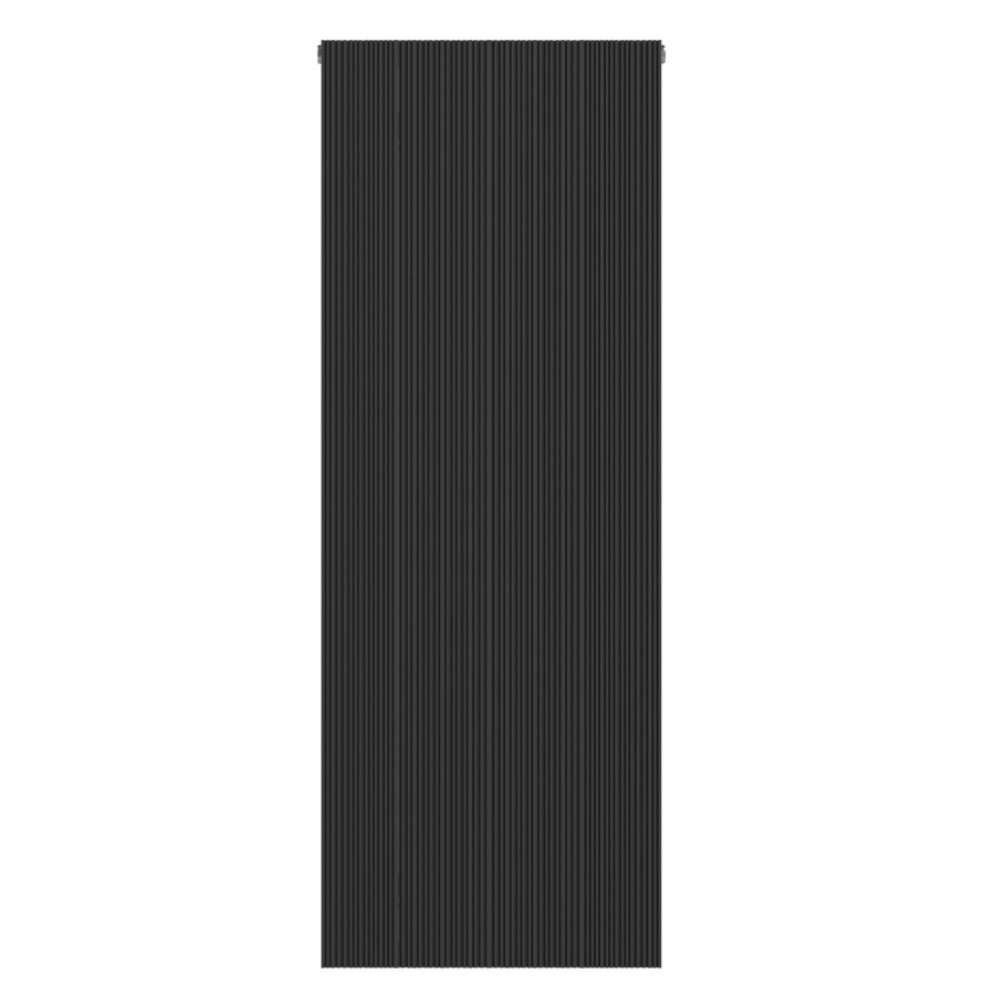 Black Designer Fluted Vertical Radiator 1200 x 440mm - Laguna - Image 3